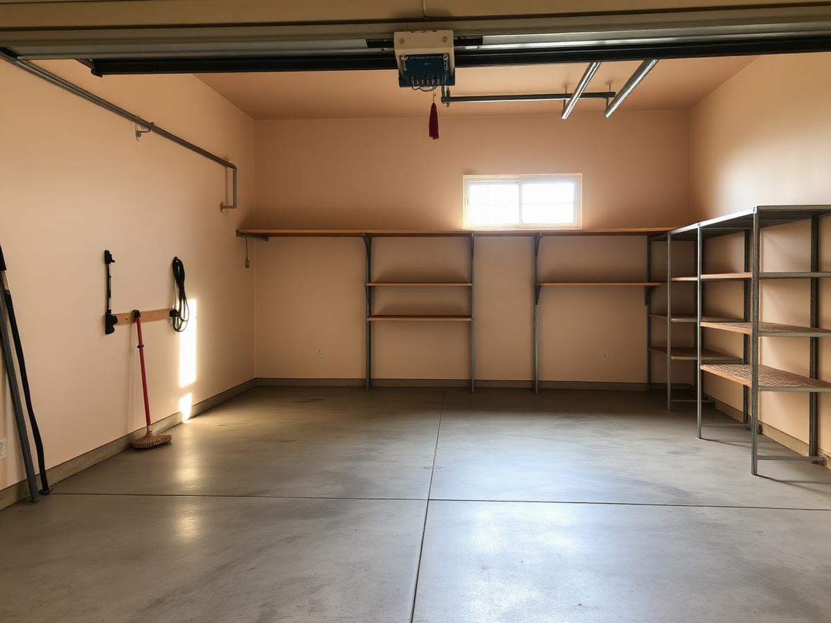 A clean, empty garage after a Clutter Bears pickup